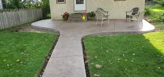 Stamped concrete patio project